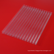 Clear crystal polycarbonate hollow roofing sheet panels 8 mm polycarbonate twin wall